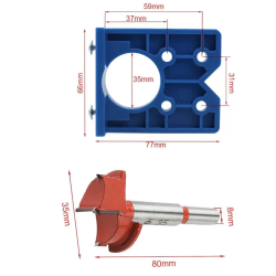 Set unelte pentru gaurire burghiu pentru balamale localizator gauri 35mm 3 piese