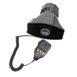 Sirena auto 5 melodii ES 500 cu microfon si functie de inregistrare 12V 100W