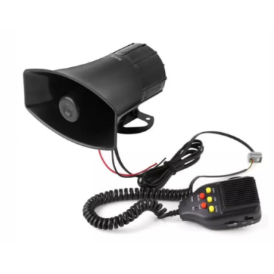 Sirena auto 5 melodii ES 500 cu microfon si functie de inregistrare 12V 100W