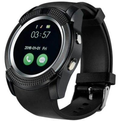 Smartwatch V8 HandsFree Bluetooth 3.0 Micro SIM Android Camera 1.3MP Negru