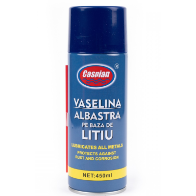 Spray vaselina albastra Caspian 450ml pe baza de litiu
