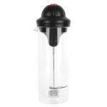 Spumator de lapte functioneaza cu baterii usor de utilizat 450 ml sticla negru/transparent