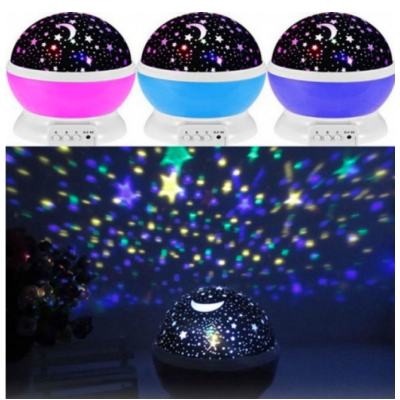 Star Master MOV GLOB 360 Lampa de Veghe cu Proiector Rotativ Stele