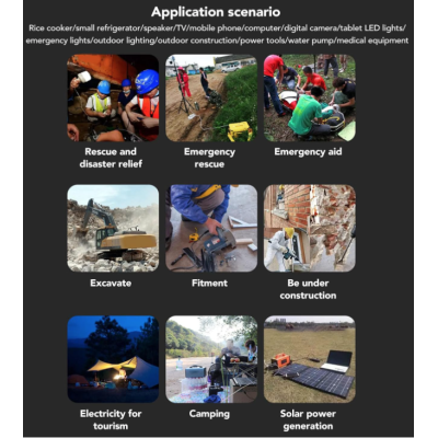 Statie electrica portabila GD 8051 statie electrica portabila de 600W generator solar de camping 512Wh iesire cu unde sinusoidale pure pentru camping rezerva de urgenta