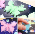 Stickere fosforoscente 8 Fluturi Multicolori