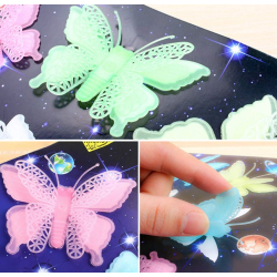 Stickere fosforoscente 8 Fluturi Multicolori Stickere fosforoscente 8 Fluturi Multicolori