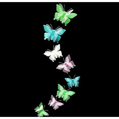 Stickere fosforoscente 8 Fluturi Multicolori