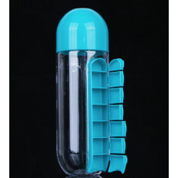 Sticla de apa cu organizator de pastile 600 ml