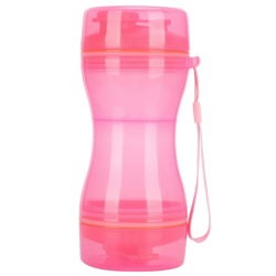 Sticla portabila de apa pentru animale de companie 2 in 1