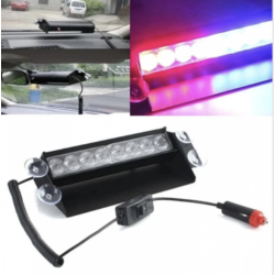 Stoboscop led auto 6 moduri Rosu si Albastru