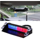 Stroboscop led auto 8 LED parbriz cob rosu albastru