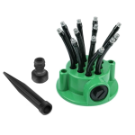 Stropitoare pentru gazon cu 12 duze flexibile Verde/Negru