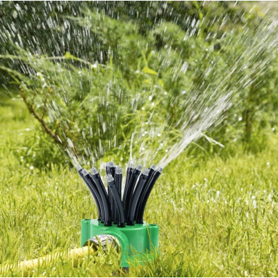 Stropitoare pentru gazon cu 12 duze flexibile Verde/Negru Stropitoare pentru gazon cu 12 duze flexibile Verde/Negru