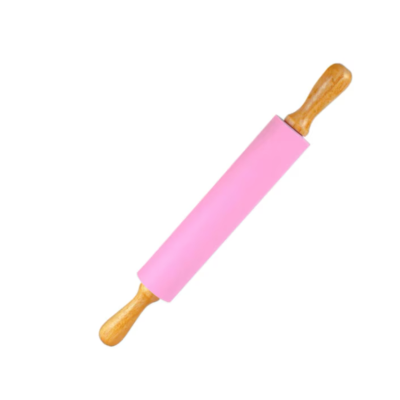 Sucitor aluat Lemn Silicon 43 cm Roz Maro