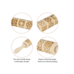 Sucitor cu imprimeu lemn natur 39 cm