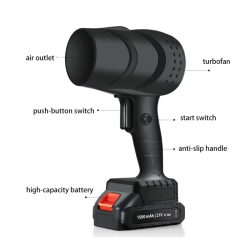Suflanta de aer multifunctionala incarcare auto pentru gratar indepartare frunze si praf 1500 mAh Viteta de Rotatie 25000 RPM
