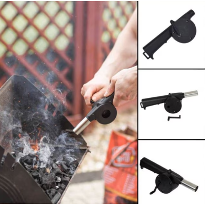 Suflanta manuala pentru gratar intretinerea focului din plastic si otel 25cm OFF