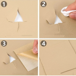 Sul autoadeziv din piele ecologica (imitatie piele) 0.75 x 2.5m BEJ  (cream deschis) cu textura