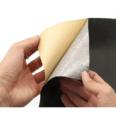 Sul autoadeziv LY din piele ecologica (imitatie piele) 0.45 x 3.0m BEJ Cream cu textura