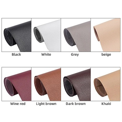 Sul autoadeziv LY din piele ecologica (imitatie piele) 0.45 x 3.0m BEJ Cream cu textura