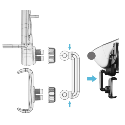 Suport auto 203 pentru telefon sau navigator prindere pe oglinda retrovizoare