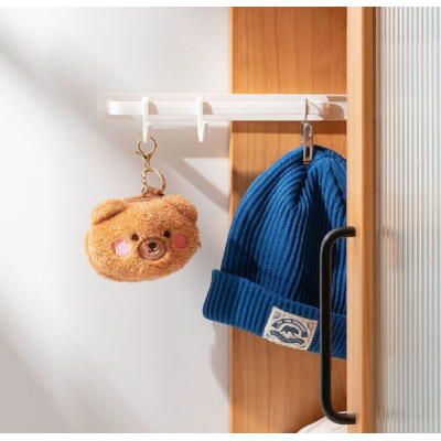 Suport autoadeziv pentru prosop retractabil 26.4 x 3 x 5.5 cm alb