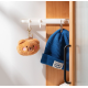 Suport autoadeziv pentru prosop retractabil 26.4 x 3 x 5.5 cm alb