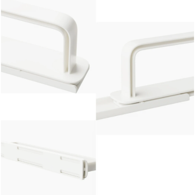 Suport autoadeziv pentru prosop retractabil 26.4 x 3 x 5.5 cm alb