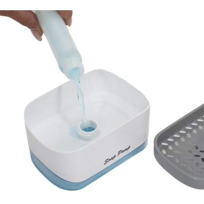 Suport burete vase cu rezervor sapun integrat 300 ml