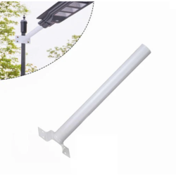 Suport consola / brat cu prindere pe perete / stalp pentru proiector solar stradal / lampa stradala ALB