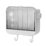 Suport de sapun portabil cu capac alb