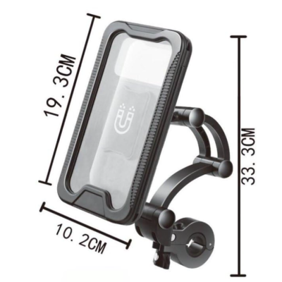 Suport de telefon pentru moto / bicicleta impermeabil cu carcasa si rotire S806