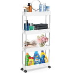 Suport depozitare cu 4 rafturi tip carucior modular pentru baie sau bucatarie