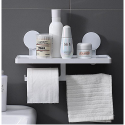 Suport hartie igienica cu etajera si suport prosop