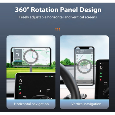 Suport magnetic auto rotativ la 360 grade cu baza rotunda pliabil 