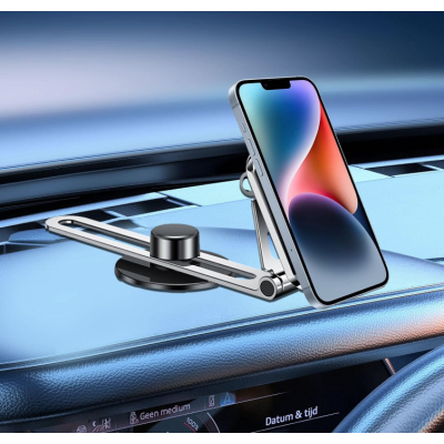 Suport magnetic si reglabil auto pentru telefon cu prindere pe bord F52