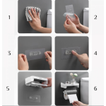 Suport multifunctional autoadeziv pentru hartie igienica