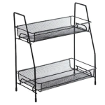 Suport organizator din metal cu 2 etajere AMIGOLD