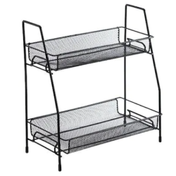 Suport organizator din metal cu 2 etajere AMIGOLD