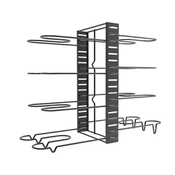 Suport organizator pentru oale si tigai cu 8 rafturi