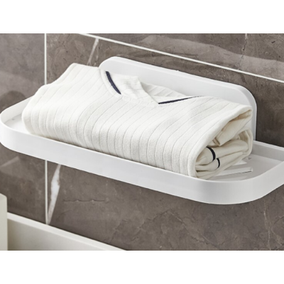 Suport pliabil pentru baie autoadeziv 36 x 15.3 cm alb