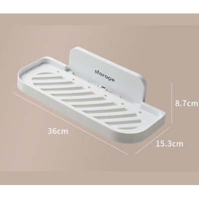 Suport pliabil pentru baie autoadeziv 36 x 15.3 cm alb