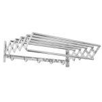 Suport pliabil pentru prosoape inox 7 bare 5 carlige