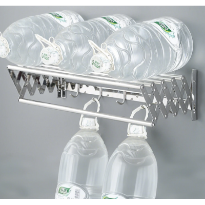 Suport pliabil pentru prosoape inox 7 bare 5 carlige