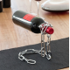 Suport sticla de vin in forma de lant ARGINTIU