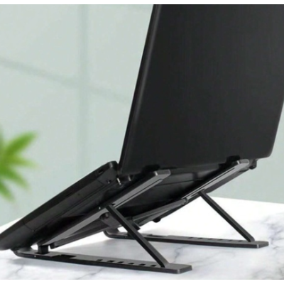 Suport tableta sau laptop plastic ABS reglaj 6 niveluri negru