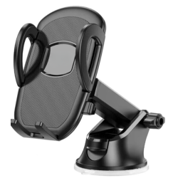 Suport telefon auto cu ventuza pentru bord negru