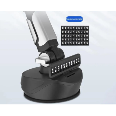 Suport Telefon mobil Brat Mare Reglabil cu Ventuza si Numar de Parcare