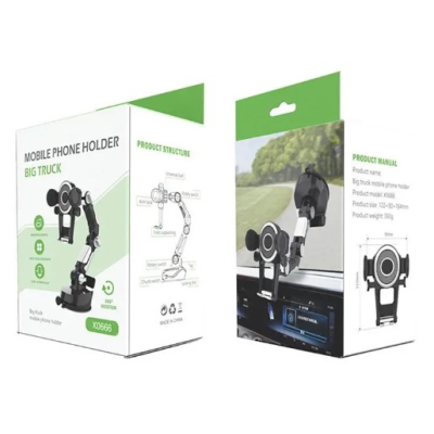 Suport Telefon mobil Brat Mare Reglabil cu Ventuza si Numar de Parcare