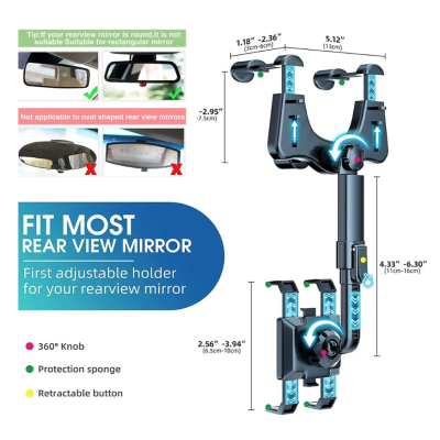 Suport Telefon Mobil cu prindere la Oglinda Retrovizoare ZJ 099 COD